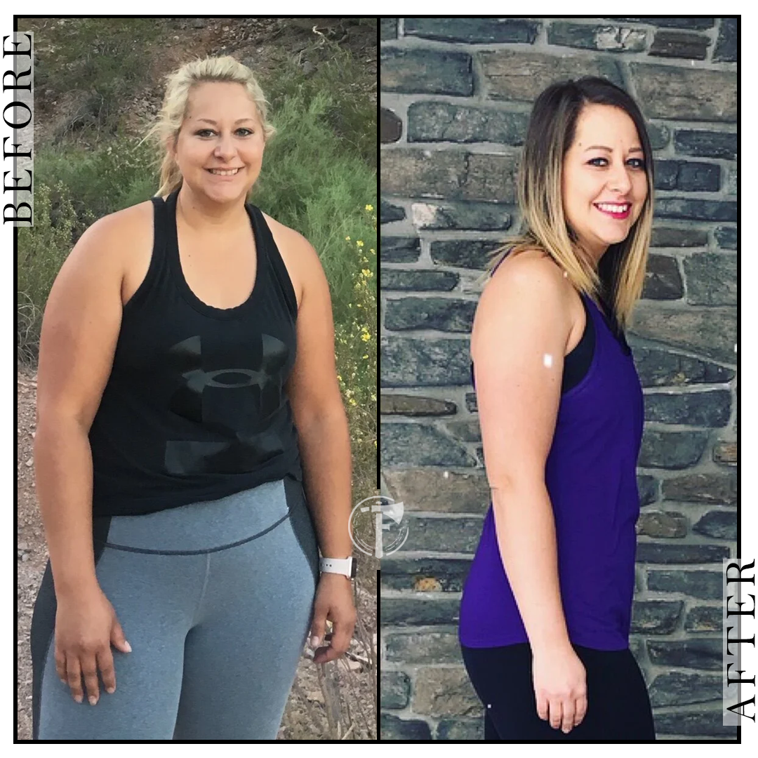 Amanda D. — before and after transformation on The Forged Protocol